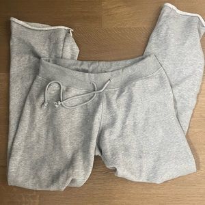 Brandy Melville gray low rise sweats with string